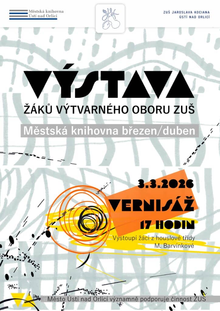 Výstava žáků výtvarného oboru v Městské knihovně