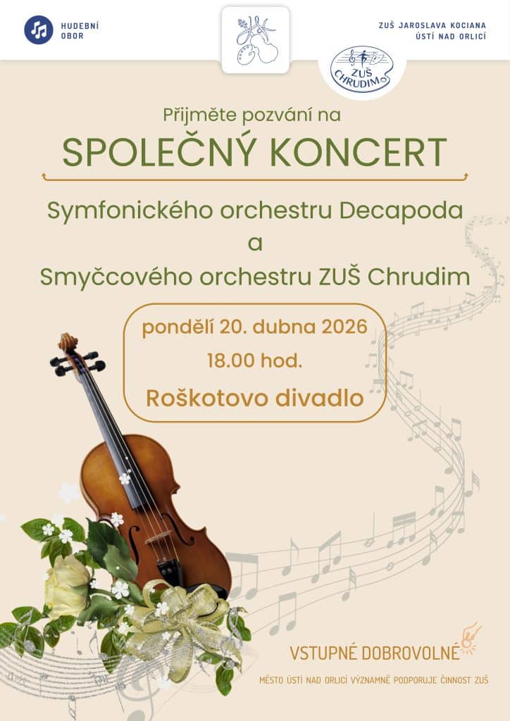 Orchestrální koncert – Decapoda a Smyčcový orchestr ZUŠ Chrudim