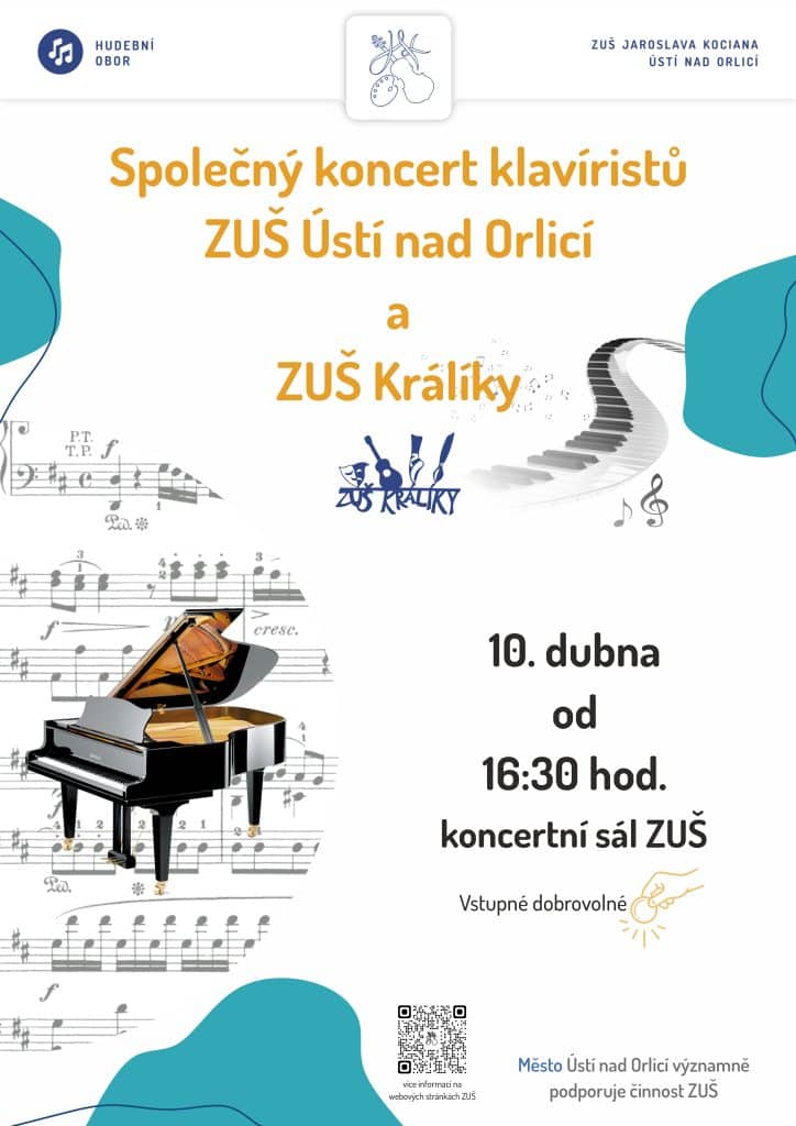 Společný koncert klavíristů ZUŠ Ústí nad Orlicí a ZUŠ Králíky