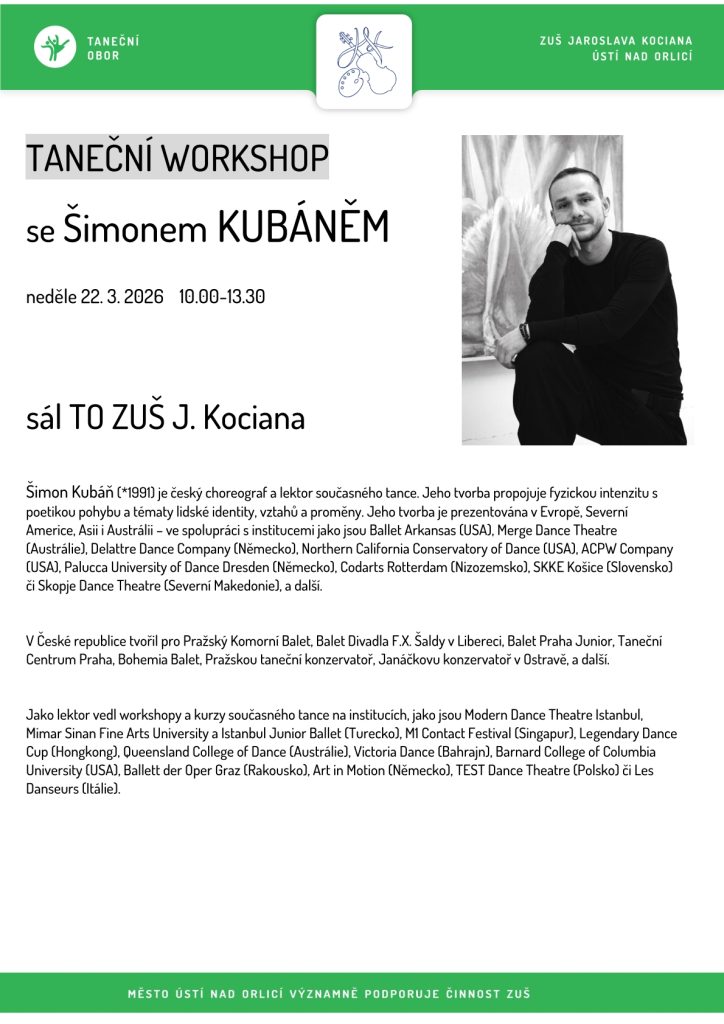 Taneční workshop se Šimonem Kubáněm