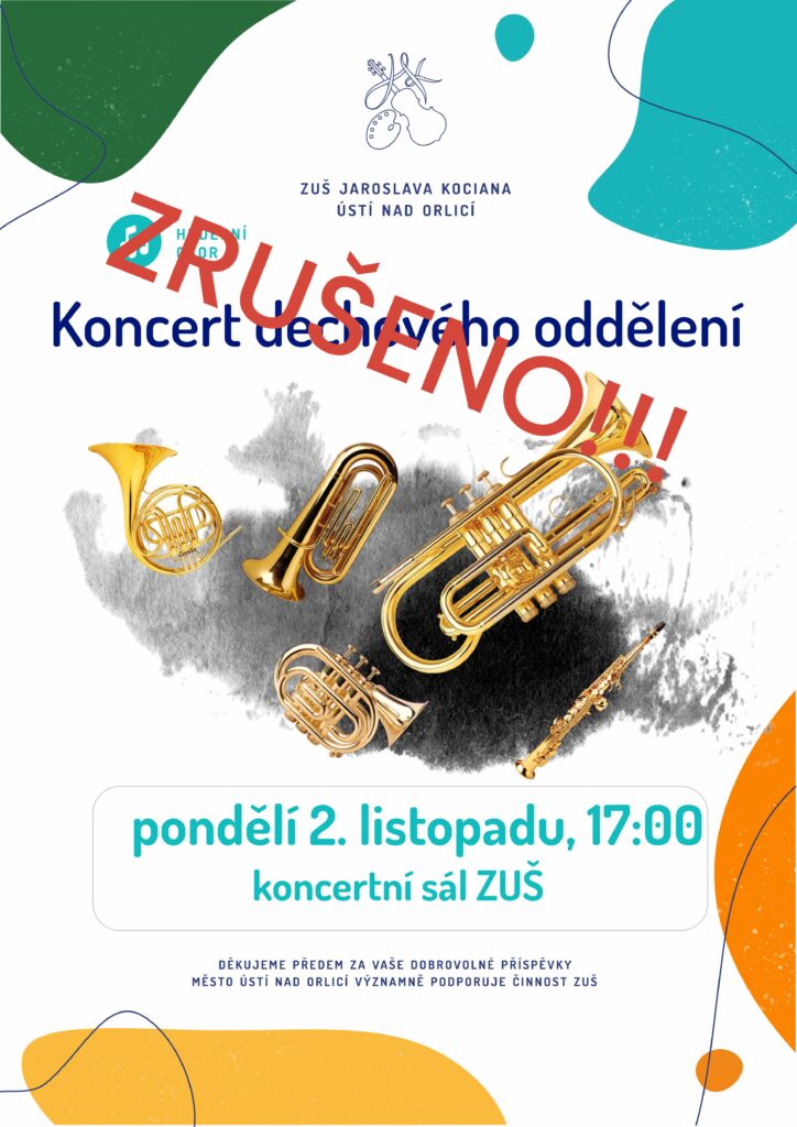 Koncert dechového oddělení – ZRUŠENO!!!